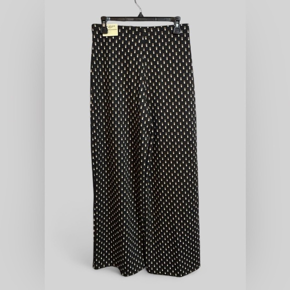 Max Studio London Pin Tuck Wide Leg Trouser High Rise Full Length Medium NWT - Picture 7 of 9